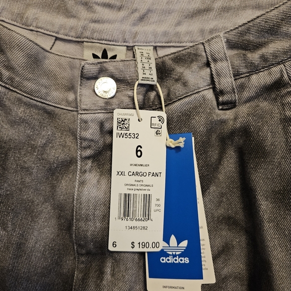 Adidas Originals Women's XXL Print Cargo Pants Grey Size 6 IW5532 NWT $190 - Picture 7 of 16